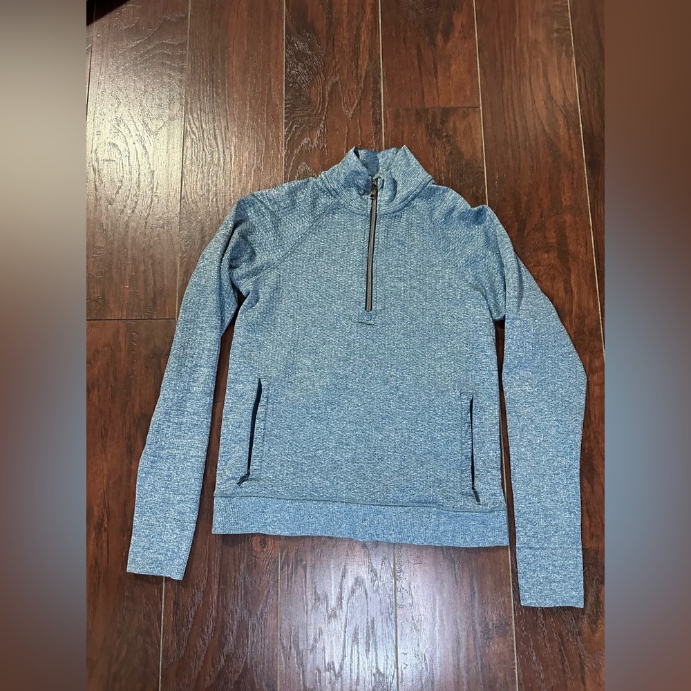 Lululemon Engineered Warmth Half Zip Size 4 Submarine / White